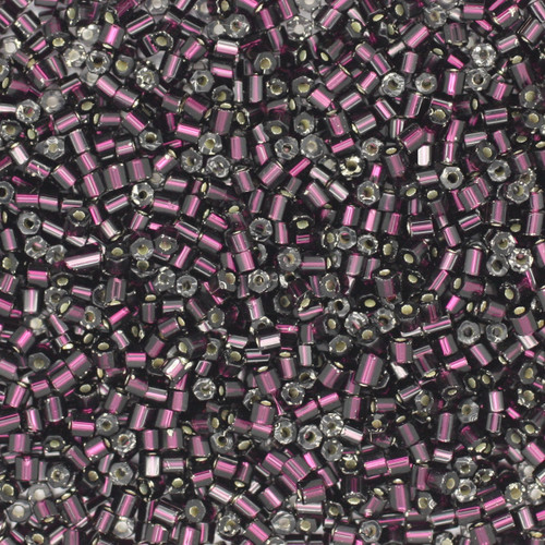 11/0 2-Cut Czech Seed Beads Silver Lined Extra Dark Amethyst