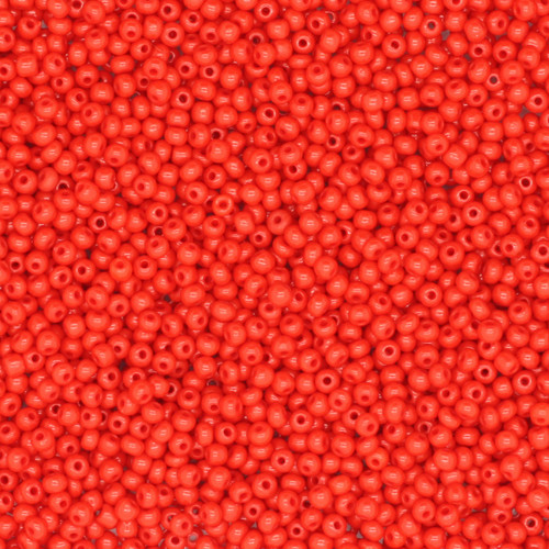 13/0 Czech Glass Seed Beads Light Red Opaque 13/0 Czech Glass Seed Beads Light Red Opaque