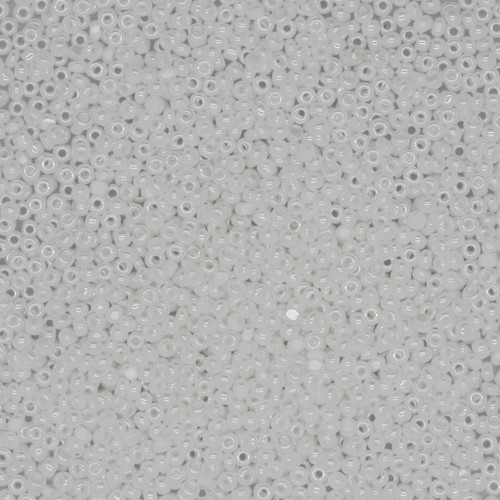 13/0 Charlotte Cut Czech Glass Seed Beads Luster White