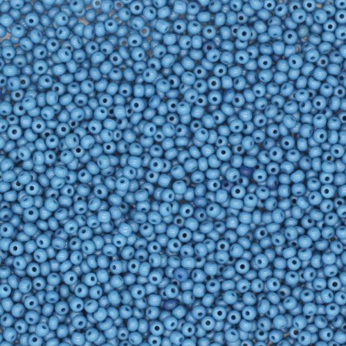 14/0 Czech Glass Seed Beads Opaque Gray Blue