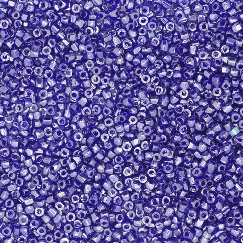 12/0 3-Cut Czech Glass Seed Beads Luster Dark Blue