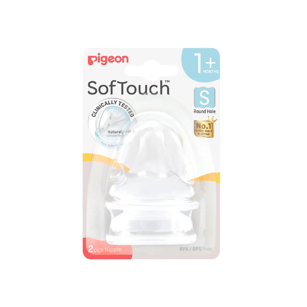 Pigeon SoftTouch Wide Neck Teat 2pk Bottles Teats Pigeon Baby