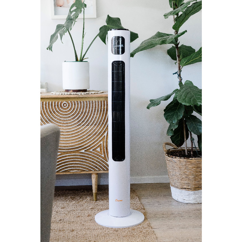 Crane Tower Fan with 12 hour timer (116 