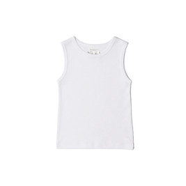 Baby Basics Organic Cotton Kids Singlet - White