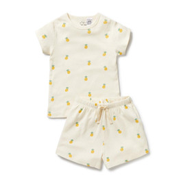 Wilson & Frenchy Organic Pointelle Short Sleeve Pyjamas - Clearance