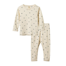Nature Baby Cotton Pointelle Long Sleeve Pyjama Set