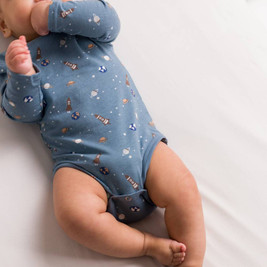 The Sleep Store Organic Cotton Long Sleeve Bodysuit - Clearance