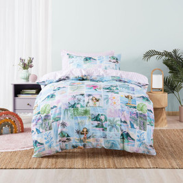 Squiggles Cotton Duvet Cover Set - Palm Paradise