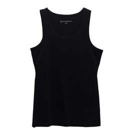A clearcut of The Sleep Store All Seasons Merino/Tencel Shelf Bra Singlet in the colour Black.