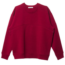 Merino fleece crew style breastfeeding jumper in berry
