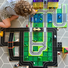 TileTek Tile Toppers Train Track Pack 36 piece