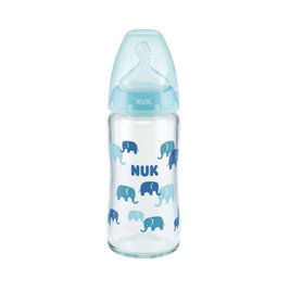NUK First Choice Glass Bottle Wide Neck Blue