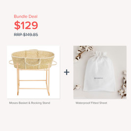 Bundle - The Sleep Store Moses Basket Bundle with Rocking Stand