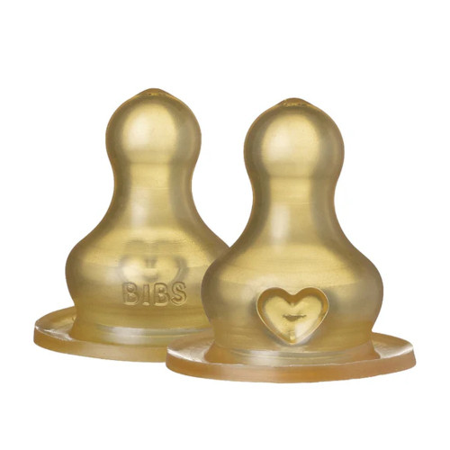 BIBS Replacement Bottle Nipples Latex 2pk
