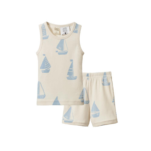 Nature Baby Organic Cotton Singlet Pyjama Set