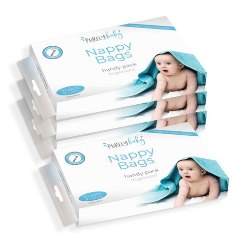 Purely Baby Nappy Bags - Pack of 50 bags