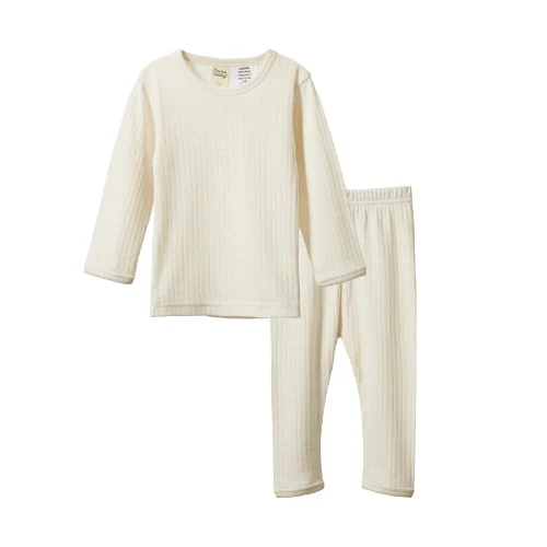 Nature Baby Cotton Pointelle Long Sleeve Pyjama Set