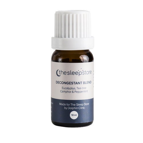 A clearcut image, front of the bottle of The Sleep Store Decongestant Blend.