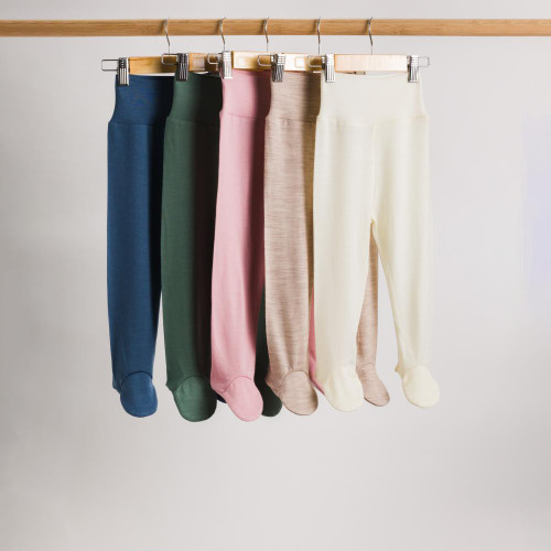 The Sleep Store Jersey New Zealand Merino Wool Footed Pants - Prem - 6-12 months