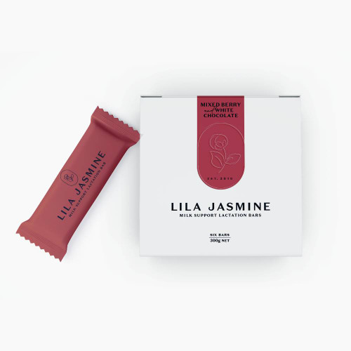 Lila Jasmine Mixed Berry + White Chocolate Milk Support Lactation Bars