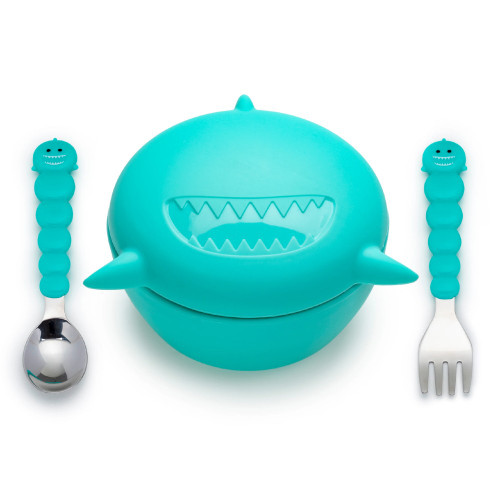 Melii Silicone Animal Bowl with Lid & Utensils - Clearance