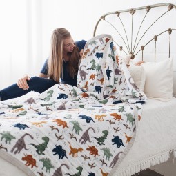 Little Unicorn Muslin Throw Quilt - Dino Friends.jpg