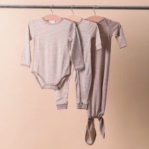 rack of the sleep store merino baby clothing