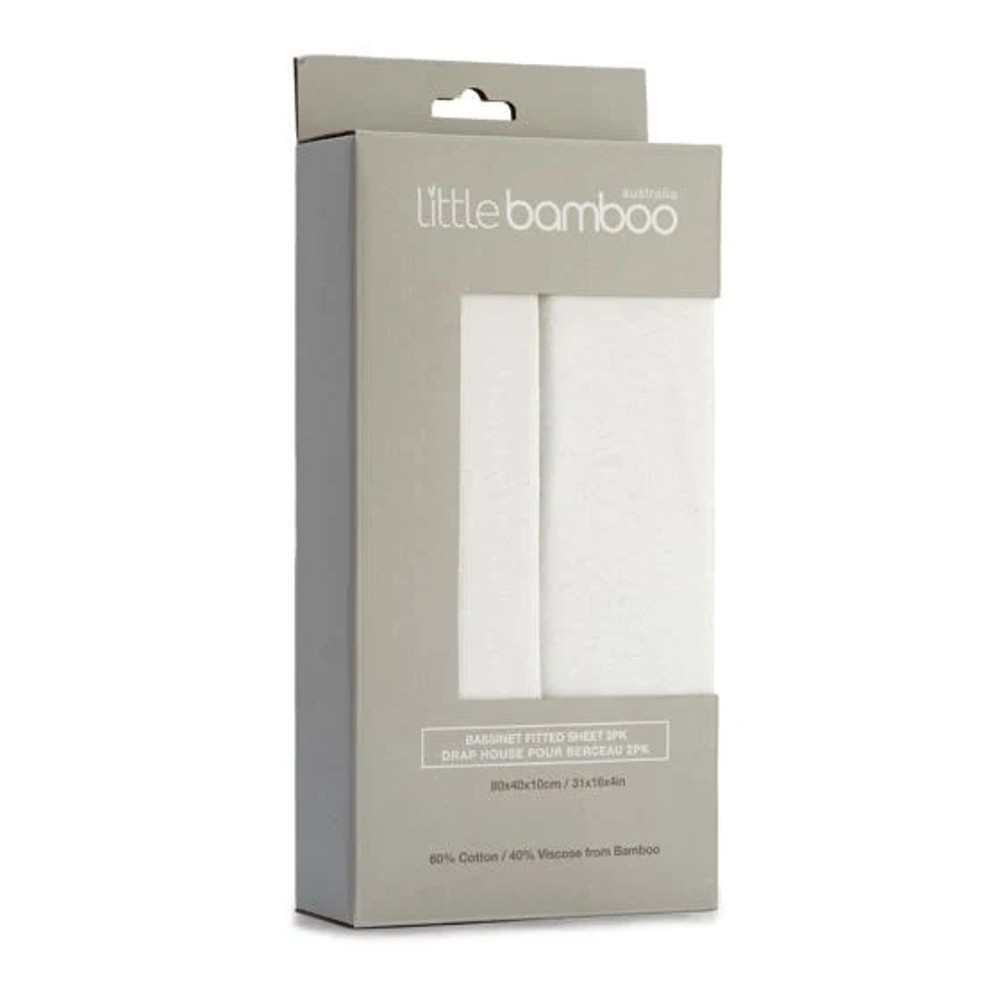 Little Bamboo Jersey Fitted Bassinet Sheet 2 Pack