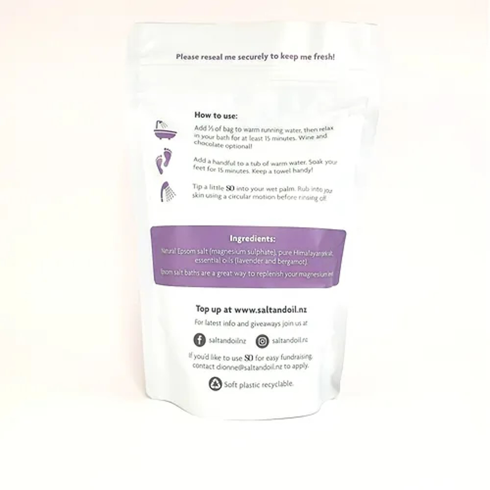 Salt & Oil - SO Relaxing Bath Soak Pouch 450g