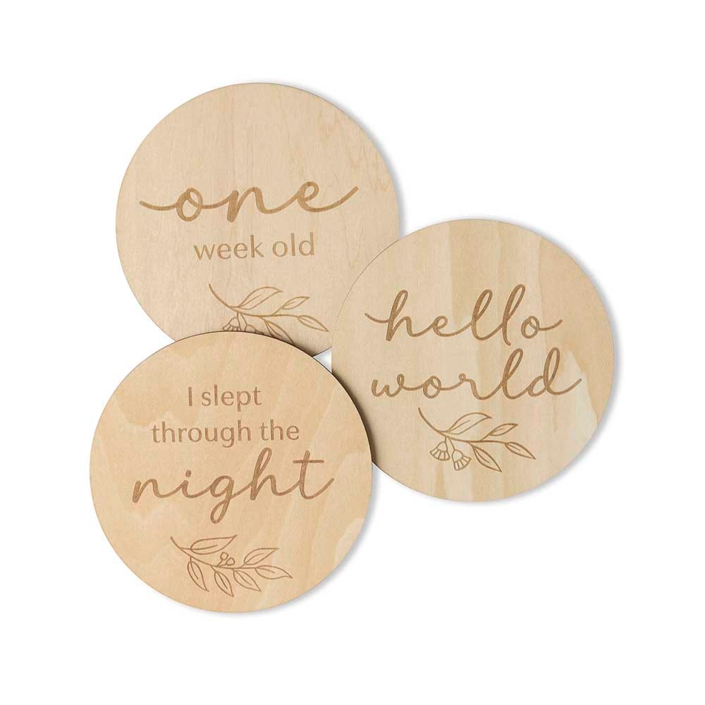 Snuggle Hunny Wooden Milestone Cards