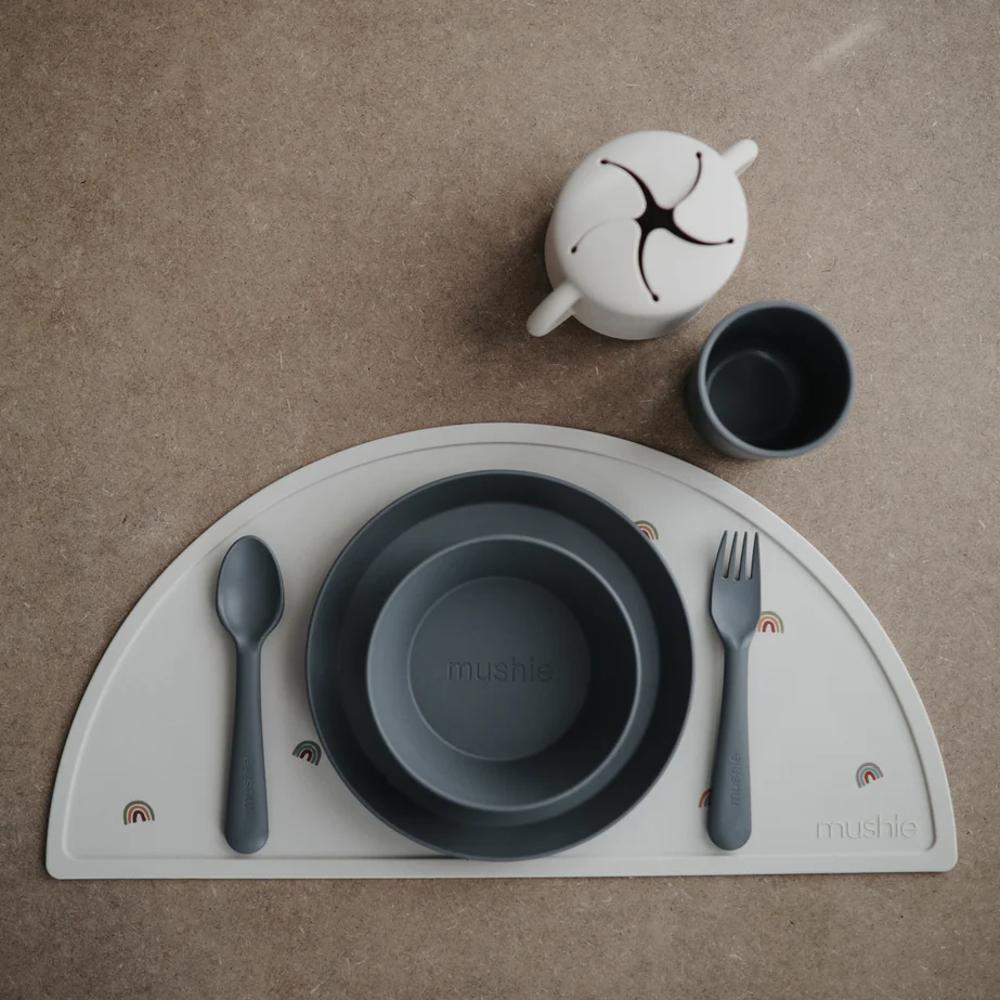 Mushie Dinnerware Fork & Spoon Set