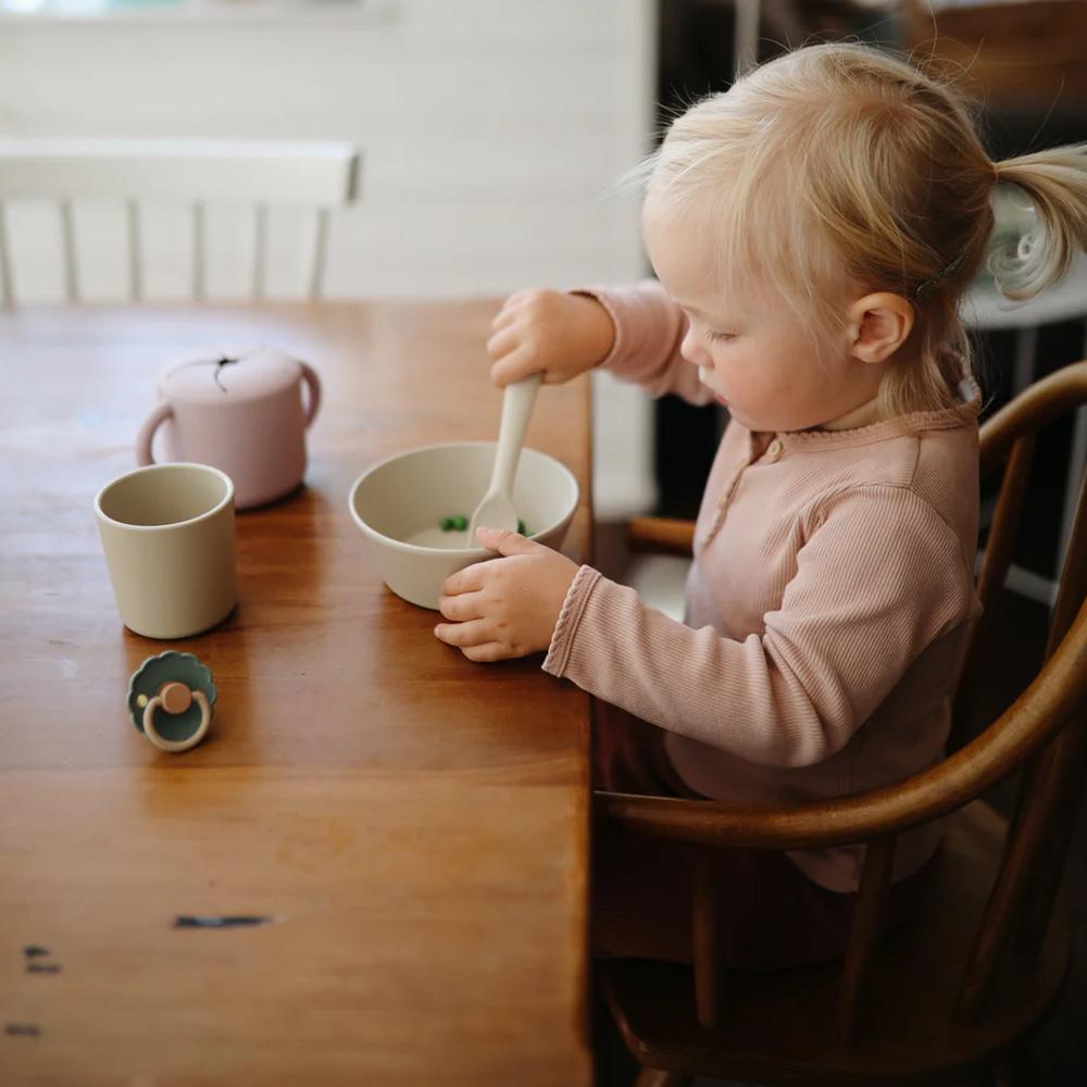 Mushie Dinnerware Fork & Spoon Set