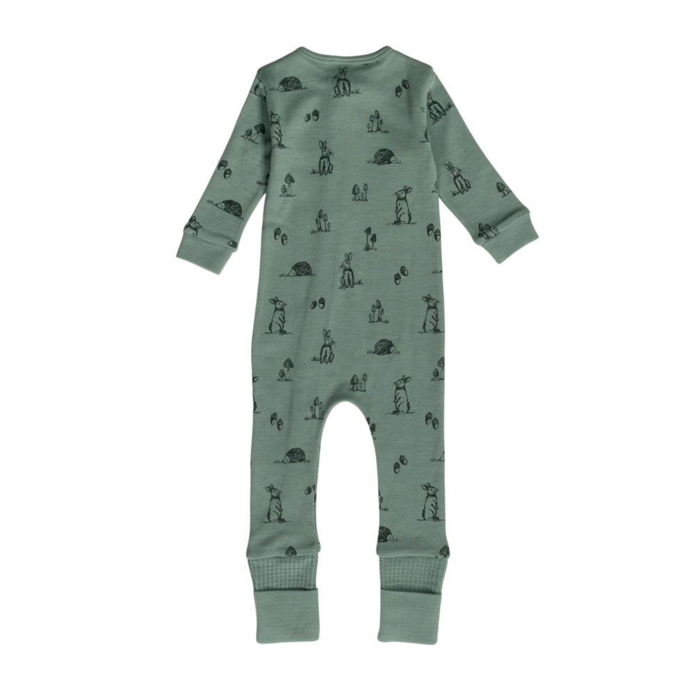 Premium Midweight Merino Zipsuit with Grippy Soles