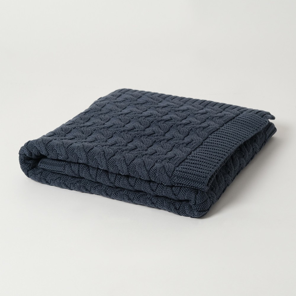 Babu Merino Cable Knit Blanket