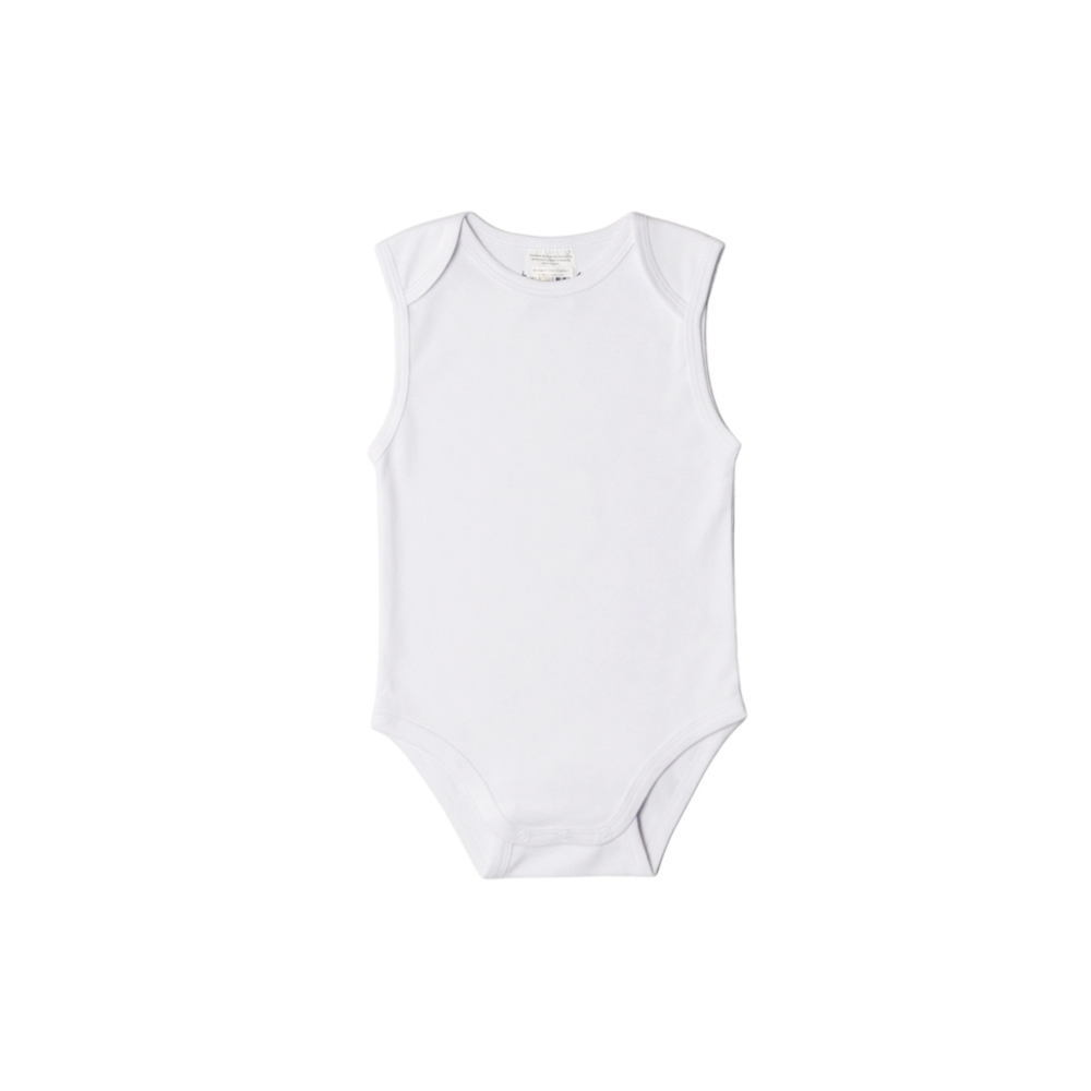 Baby Basics 100% Organic Cotton Singletsuit - White