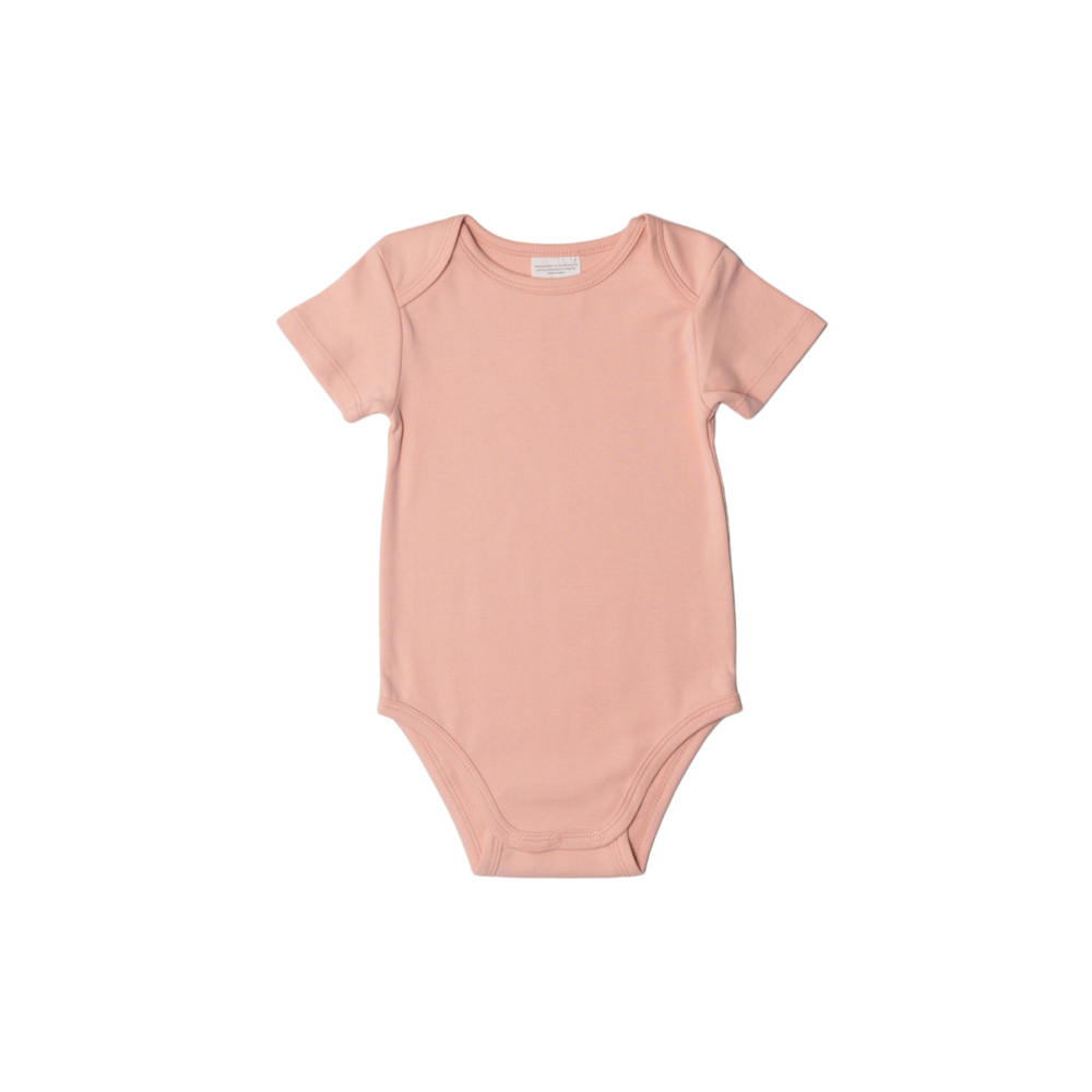 Baby Basics 100% Organic Cotton Short Sleeve Bodysuit - Pink