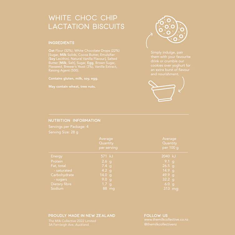 The Milk Collective White Choc Chip Lactation Biscuits