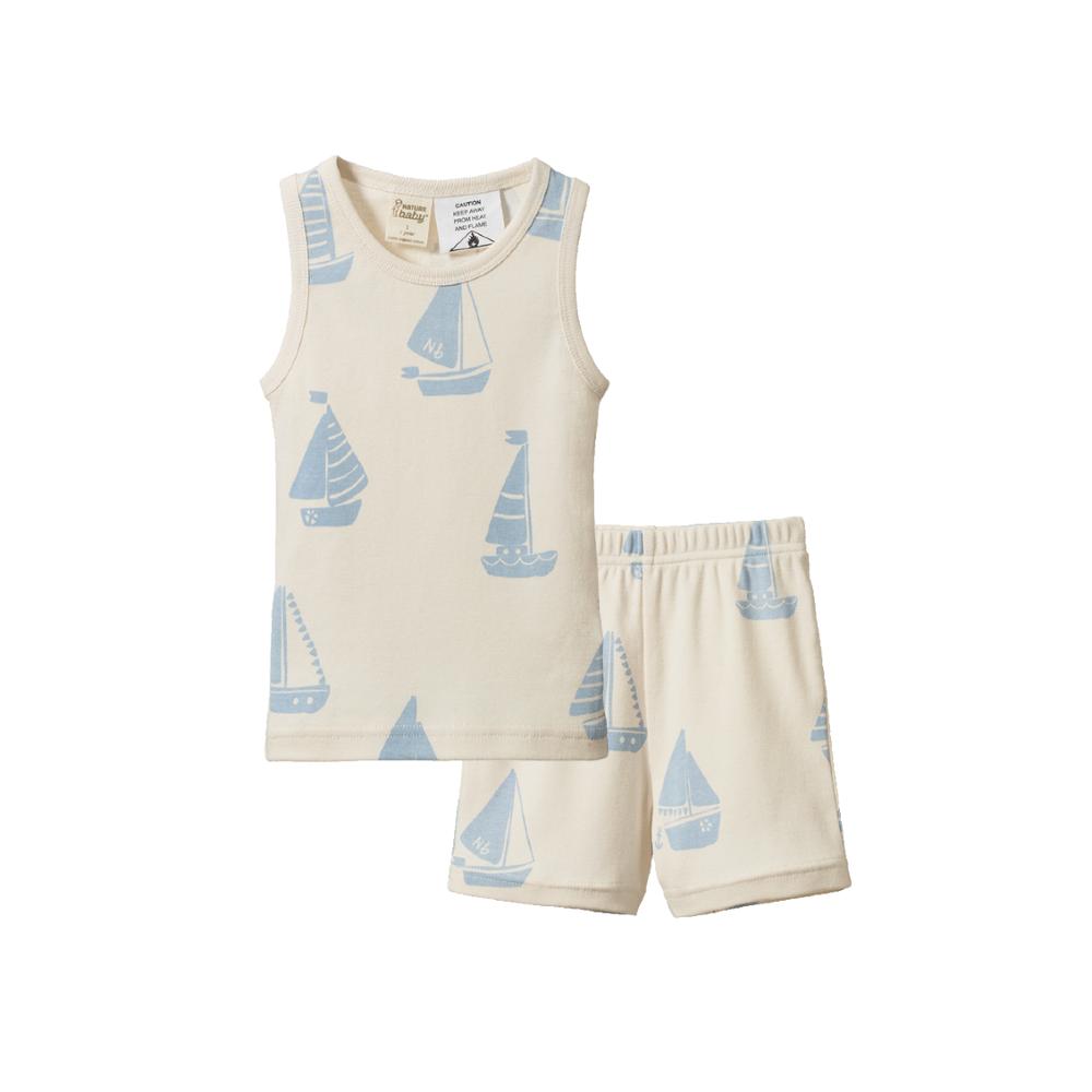 Nature Baby Organic Cotton Singlet Pyjama Set