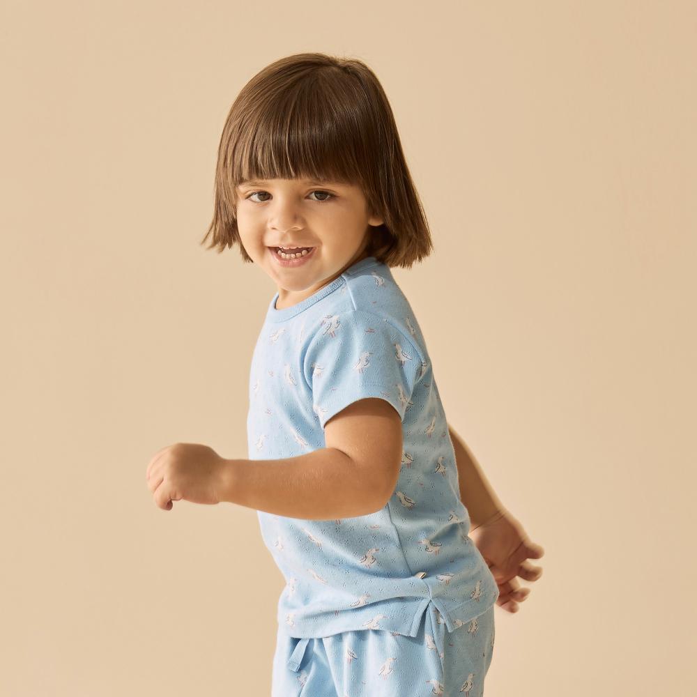 Wilson & Frenchy Organic Pointelle Short Sleeve Pyjamas