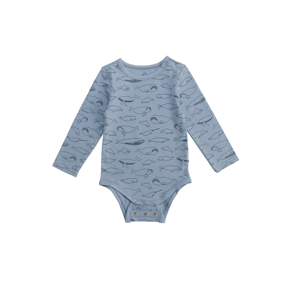 Extendable Organic Cotton Long Sleeve Bodysuit