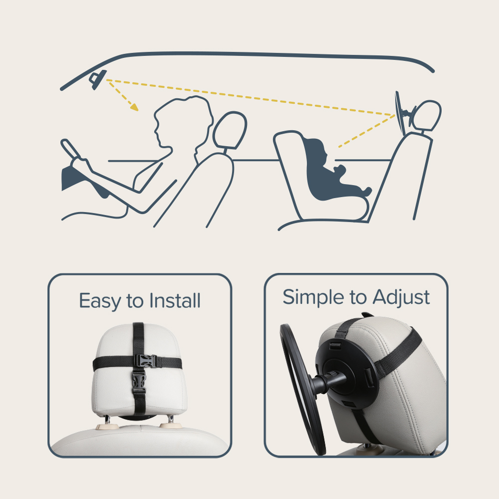 The Sleep Store Round Car Mirror - Clearance