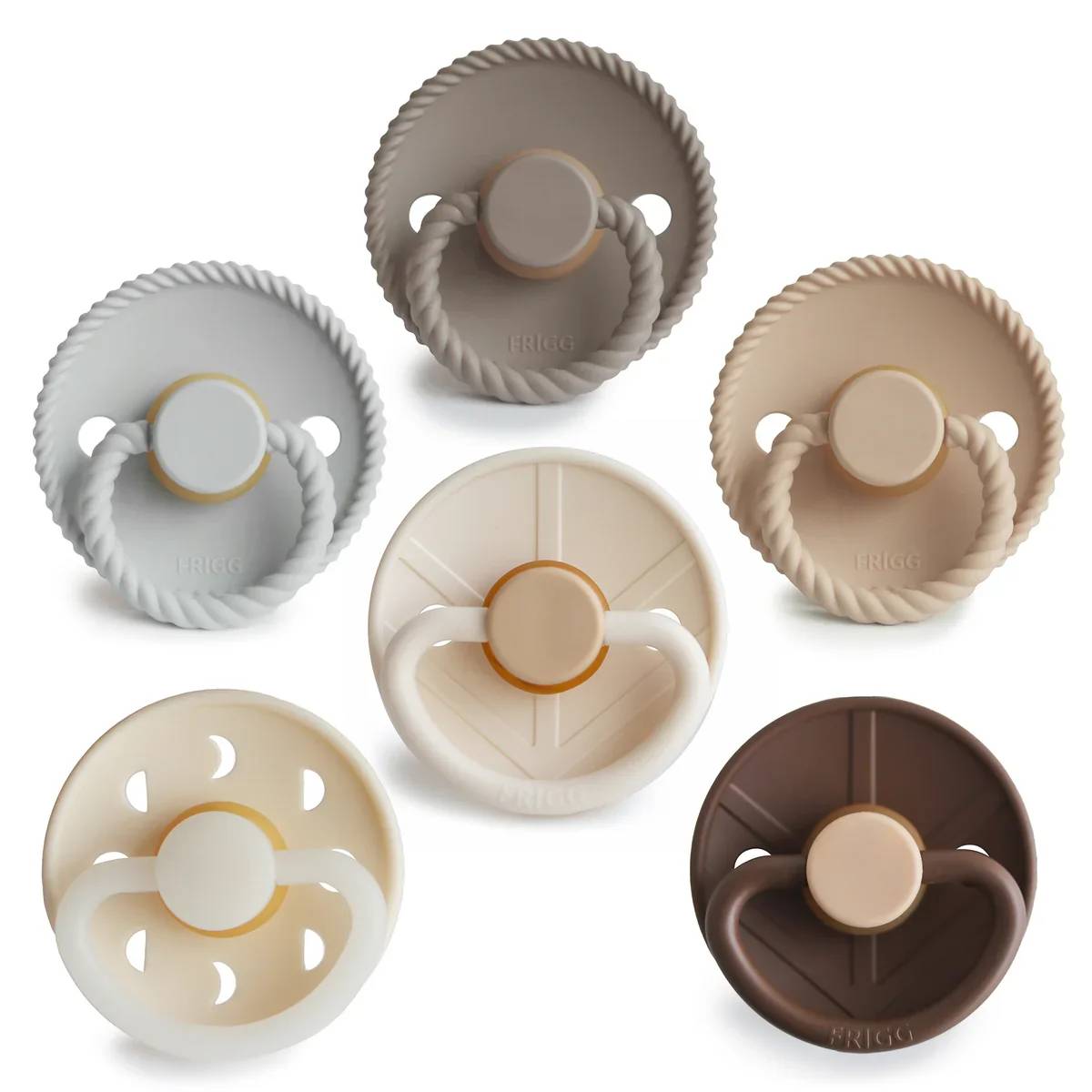 FRIGG Round Latex Pacifiers 6pk