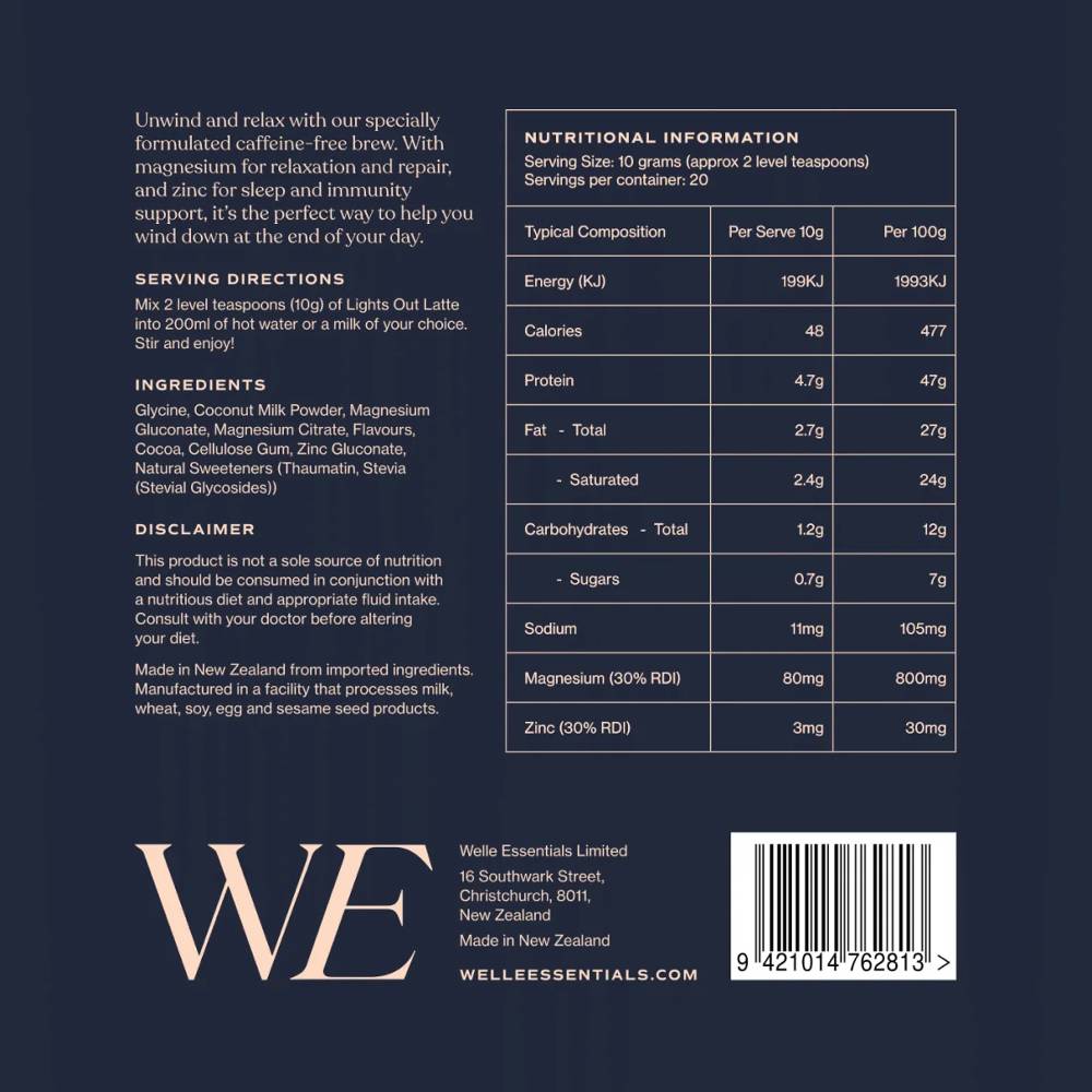 Welle Essentials Light Out Latte - Salted Caramel