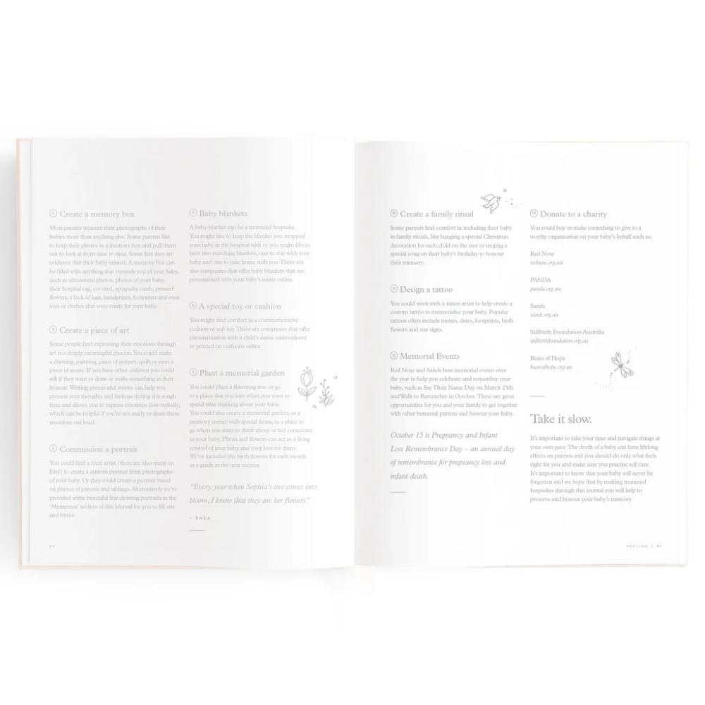 Fox & Fallow Forever In Our Hearts Stillbirth Journal BOXED