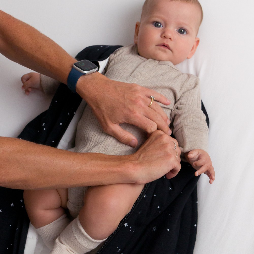 Woolbabe Merino/Organic Cotton Long Sleeve Henley Bodysuit - Daydream Collection