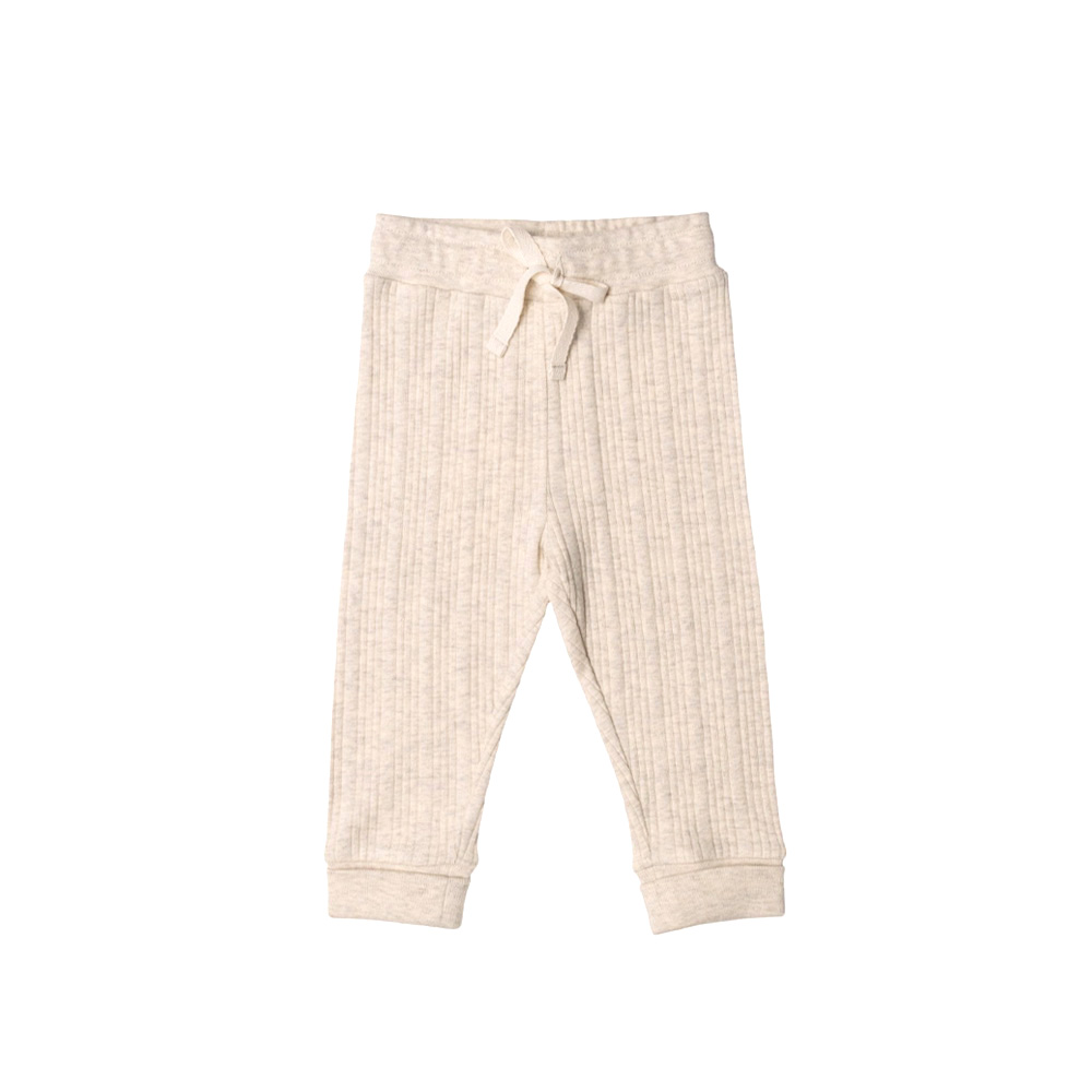 Woolbabe Merino/Organic Cotton Relaxed Pants Natural Marl