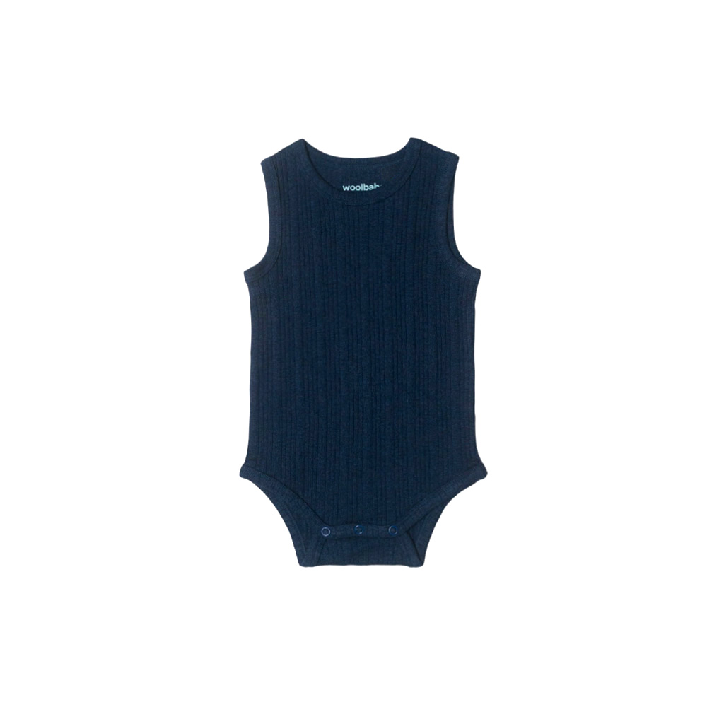 Woolbabe Merino/Organic Cotton Singletsuit Tekapo Marl