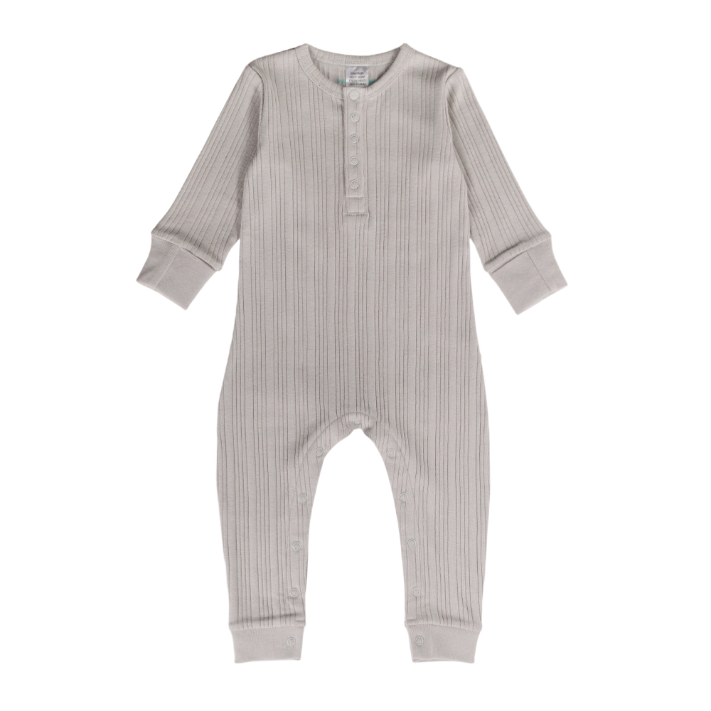 Woolbabe Merino/Organic Cotton Long Sleeve Henley Suit - Daydream Collection