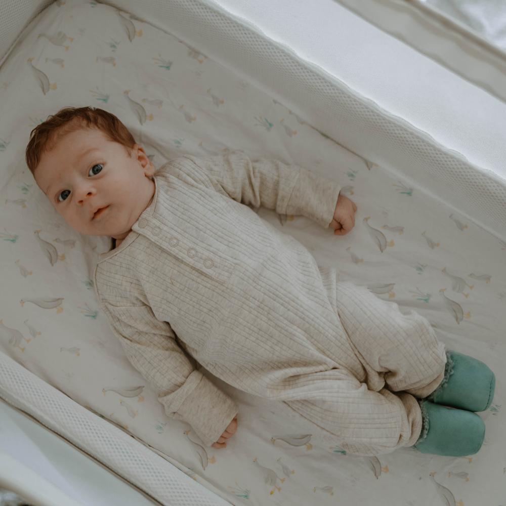 Woolbabe Merino/Organic Cotton Long Sleeve Henley Suit - Daydream Collection