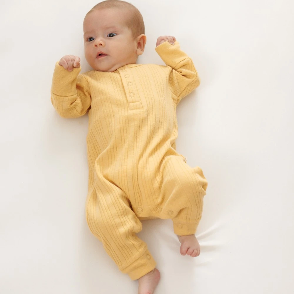 Woolbabe Merino/Organic Cotton Long Sleeve Henley Suit - Daydream Collection